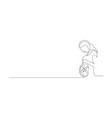 pregnant woman in one continuous line drawing vector image