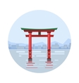 japan at the floating gate icon vector image vector image