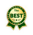 ribbon award best price label gold vector image
