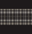 seamless black and white tartan pattern vector image vector image