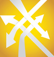 bended arrows vector image