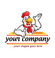 chicken mascot or character suitable vector image