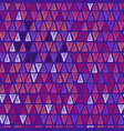 hand drawn triangle seamless pattern in purple vector image vector image