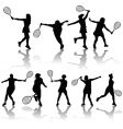 tennis players vector image