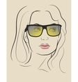 face in glasses vector image vector image