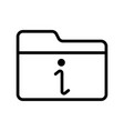 folder info icon vector image vector image