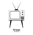 old retro tv icon vector image vector image