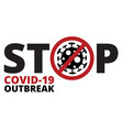 covid19-19 danger signs set vector image vector image