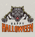 happy halloween vintage colorful concept vector image