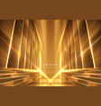 abstract golden shapes with light effect vector image