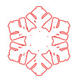 outline grunge snowflake vector image vector image