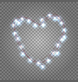 glowing garland in the shape of heart holiday vector image