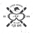ski club retro badge vector image