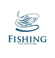 fishing logo designs vector image vector image