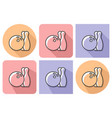 outlined icon of bowling with parallel vector image vector image