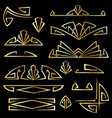 art deco set of elements abstract decorations vector image vector image