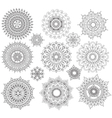 set of round ornament patterns vector image