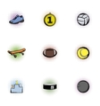 sports stuff icons set pop-art style vector image vector image
