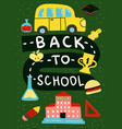 back to school poster background vector image