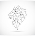 geometric lion silhouette image vector image vector image
