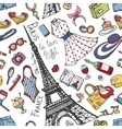 paris france fashion seamless patternsummer vector image