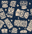 seamless pattern with tiki idols design element vector image