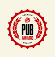 modern craft beer drink logo sign for bar vector image