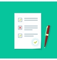 exam test results paper sheet survey form vector image