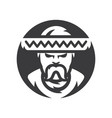 mexican man in sombrero silhouette sign vector image