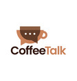 coffee talk chat bubble social overlay vector image vector image