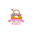 feliz pascua spanish easter greeting flower card vector image vector image