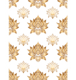 seamless pattern with lotus flowers hand drawn vector image vector image