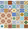 seamless patterns set - spain and moroccan tiles vector image