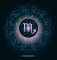 zodiac sign and constellation scorpio vector image vector image