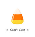 candy corn with orange white and yellow stripes vector image vector image
