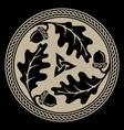 celtic scandinavian ethnic design round vector image vector image