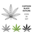 green leaf of hemphippy single icon in cartoon vector image