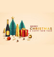 merry christmas greeting card vector image vector image