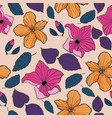 tropical textile floral repeat print pattern vector image