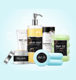 realistic cosmetics set vector image vector image