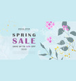 spring sale poster template with colorful flower vector image vector image