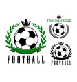 football or soccer club badges design vector image