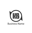 initial letter kb logo template design vector image