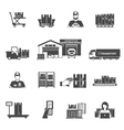 storage icons set vector image