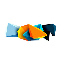 3d low poly triangle design elements Royalty Free Vector