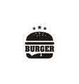 vintage retro cheese burger hamburger patty logo vector image vector image