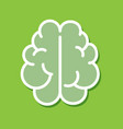 brain icon line outline art flat cartoon vector image