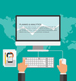 flat design concept for business planning vector image vector image