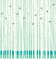 seamless pattern with birch grove and birds vector image