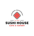 sushi restaurant logo design vector image vector image